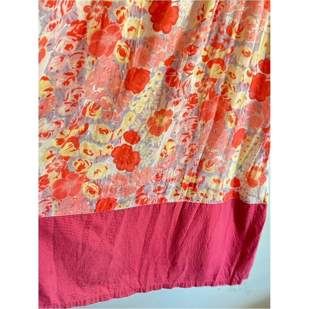 April Cornell Floral Boho Midi Dress 100% Cotton Size Medium Cottagecore - Picture 6 of 12